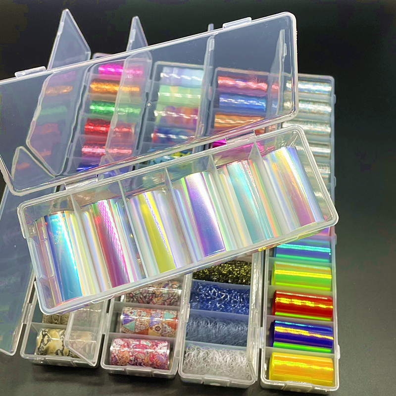 Waterslide Decal Paper - 6 rolls Aurora Nail Foils for