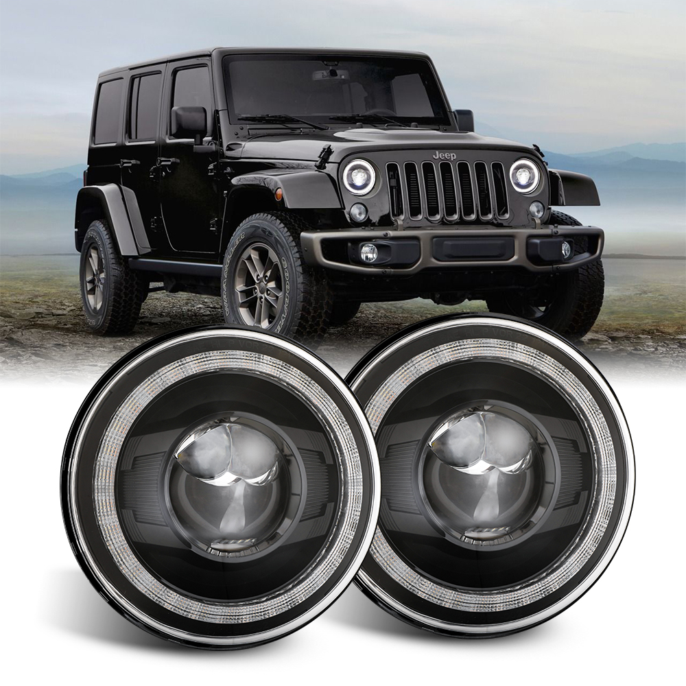 Model Kit Jeep - 7Inch LED Headlight 12V DRL Led