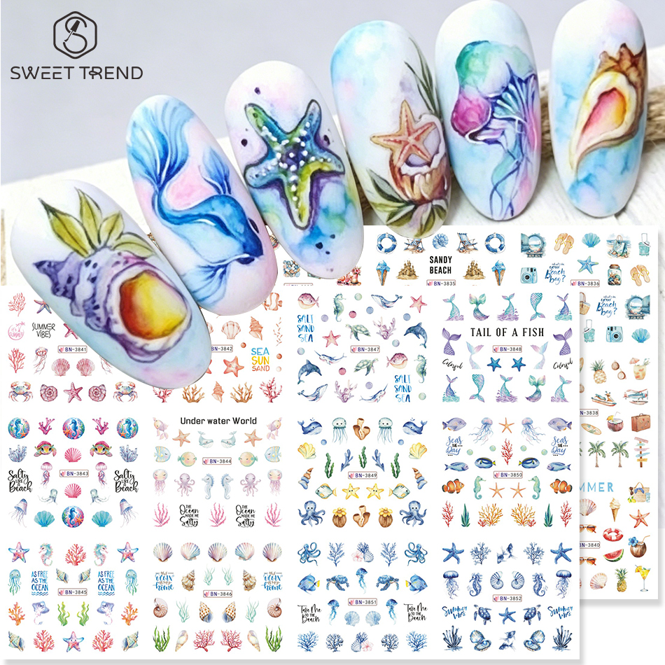 12 Designs Summer Ocean Theme  – Waterslide Decal Paper Bewertung und Preis