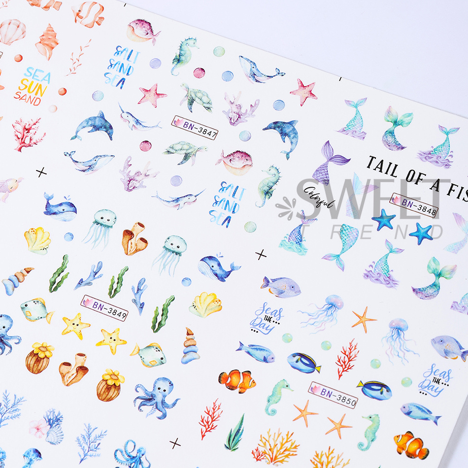 12 Designs Summer Ocean Theme  – Waterslide Decal Paper Bewertung und Preis