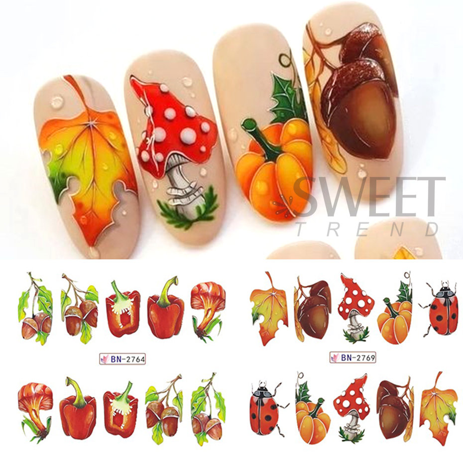 12pcs Autumn Nail Stickers Car – Waterslide Decal Paper Bewertung und Preis