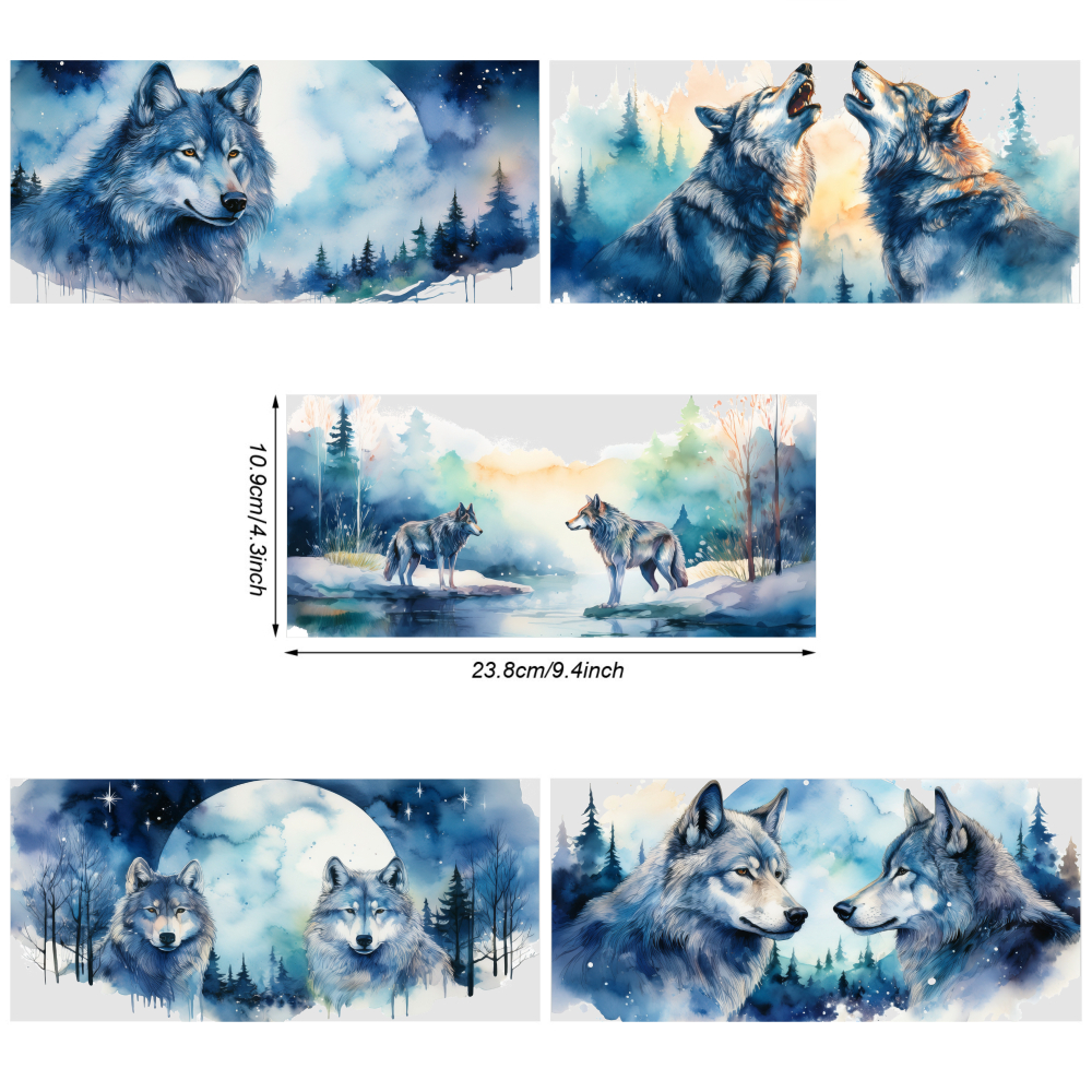 5 Sheets Wolf Moon Forest Nigh – Waterslide Decal Paper Bewertung und Preis