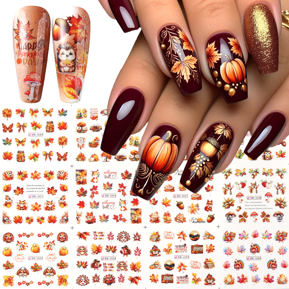 Autumn Maple Leaves Nail Art S – Waterslide Decal Paper Bewertung und Preis