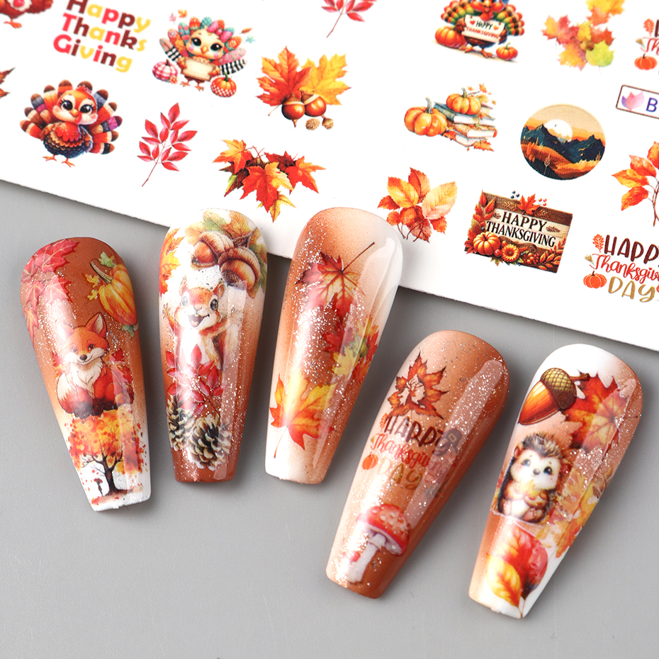 Autumn Maple Leaves Nail Art S – Waterslide Decal Paper Bewertung und Preis
