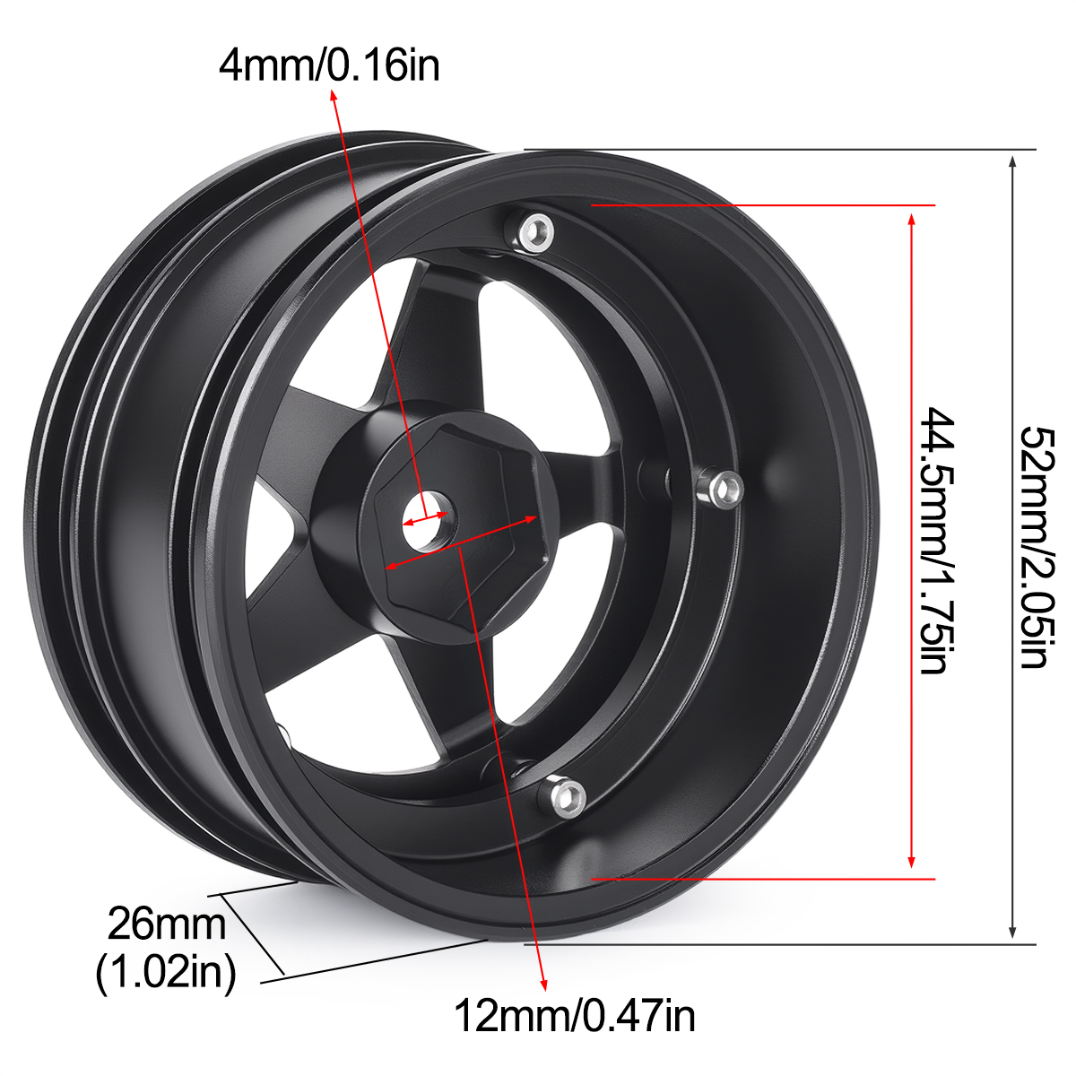 4Pcs Aluminum Wheel Hubs Rim 5 – Model Kit Tamiya Bewertung und Preis