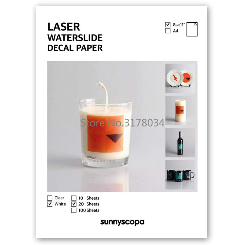 20 Sheets A4 White color Laser – Waterslide Decal Paper Bewertung und Preis