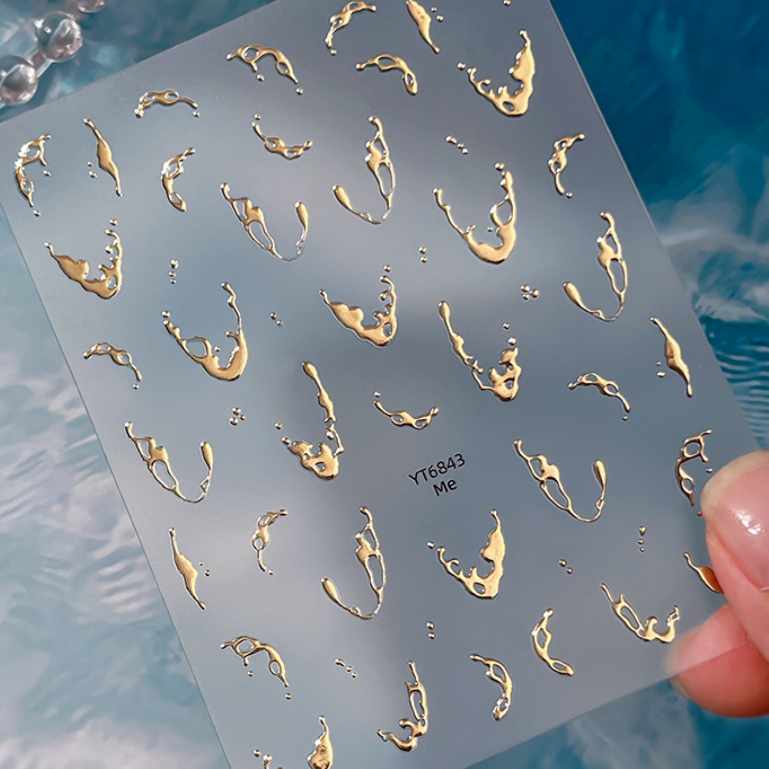 Gold Foil Water Splash 5D Nail – Waterslide Decal Paper Bewertung und Preis