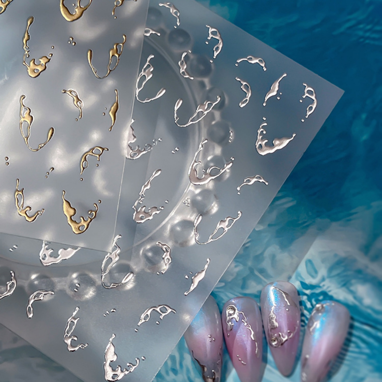 Gold Foil Water Splash 5D Nail – Waterslide Decal Paper Bewertung und Preis