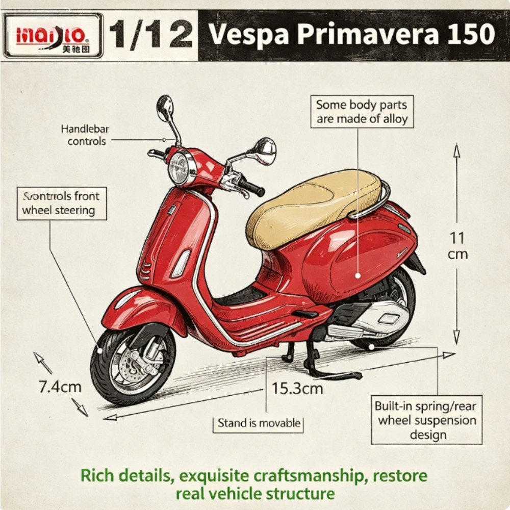 1:12 Scale Maisto Vespa Primav – Model Kit Vespa Bewertung und Preis