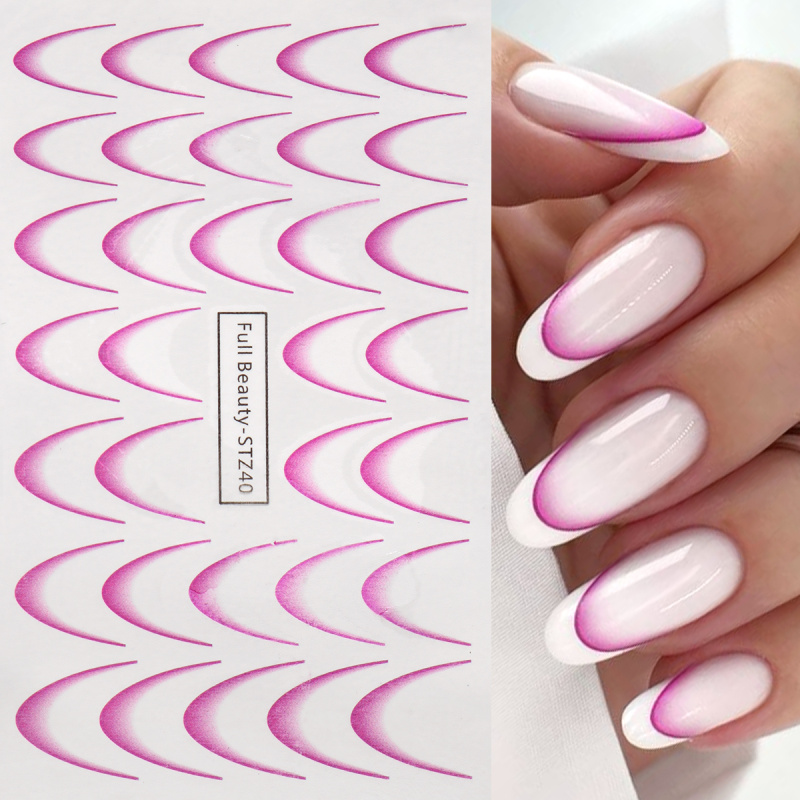 8pcs Gradient French Nail Art  – Waterslide Decal Paper Bewertung und Preis