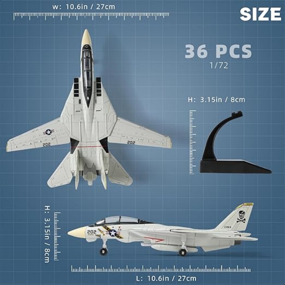 1:72 Scale F-14 Tomcat Fighter – Model Kit Jet Bewertung und Preis