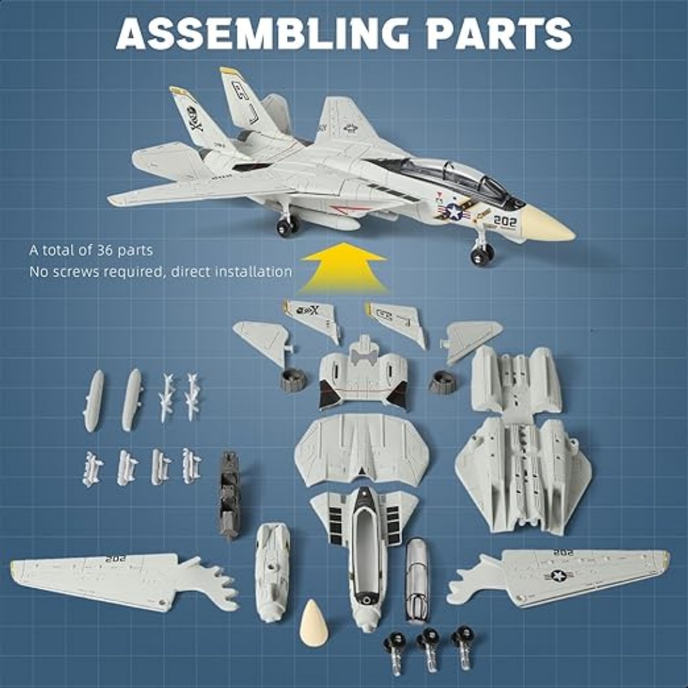 1:72 Scale F-14 Tomcat Fighter – Model Kit Jet Bewertung und Preis