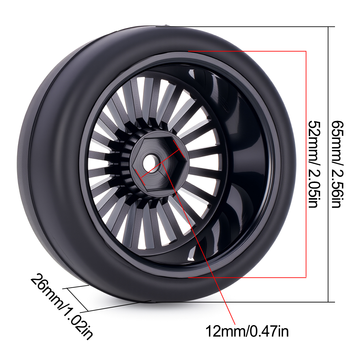 Pre-Glued RC Wheels Tires Set  – Model Kit Tamiya Bewertung und Preis