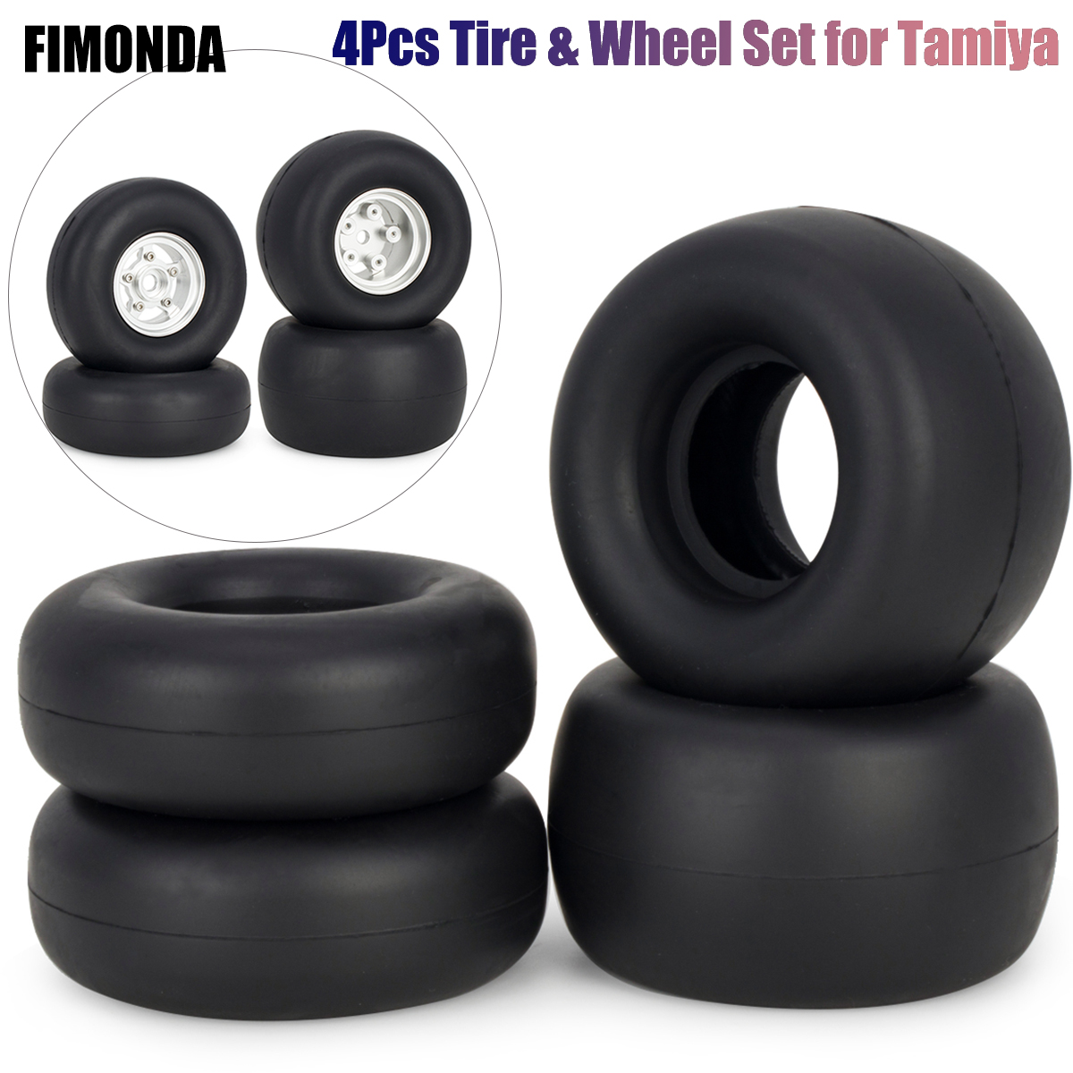 4Pcs RC Rubber Tires Wheels wi – Model Kit Tamiya Bewertung und Preis