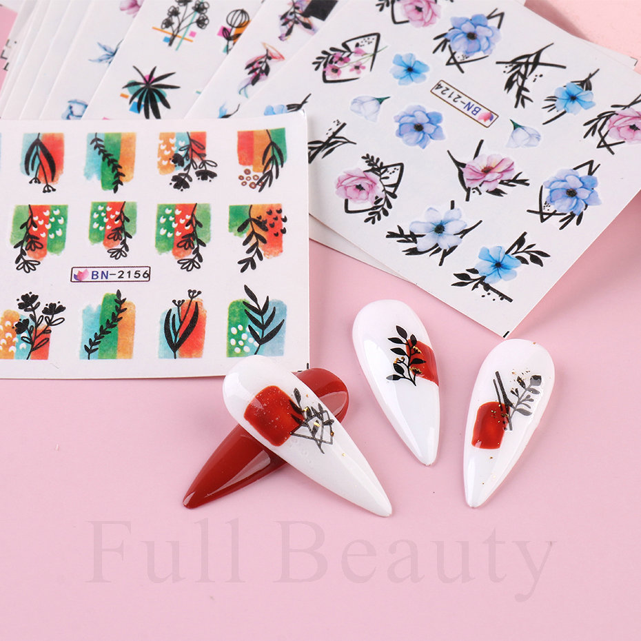 24pcs / Set Spring Summer nail – Waterslide Decal Paper Bewertung und Preis