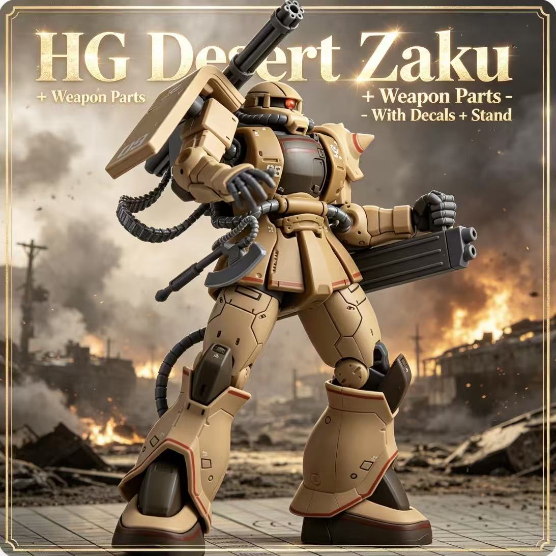 019HG Desert Color Zaku Assemb – Model Kit Non Gundam Bewertung und Preis