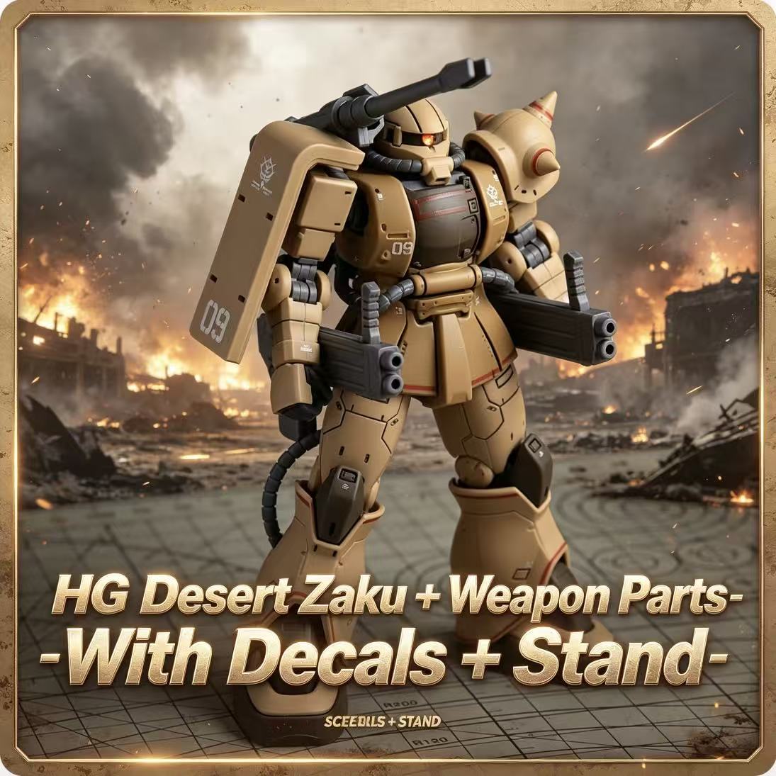 019HG Desert Color Zaku Assemb – Model Kit Non Gundam Bewertung und Preis